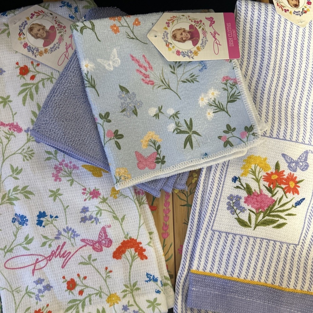 Dolly Parton Wildflower Spring Collection Kitchen Towels & Dish Clothes